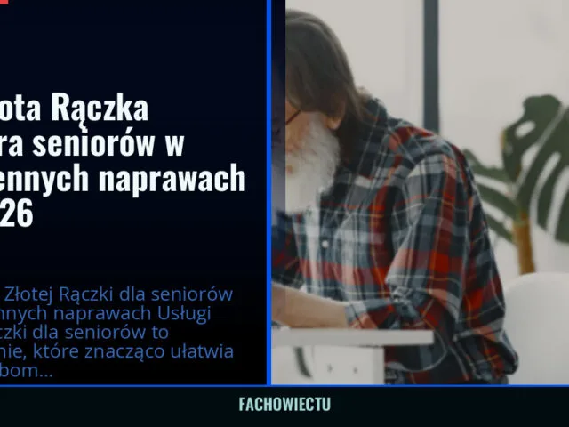 Jak Złota Rączka wspiera seniorów w codziennych naprawach — 2026 — fachowiectu.pl