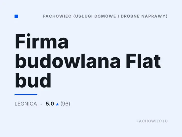 Firma budowlana Flat bud