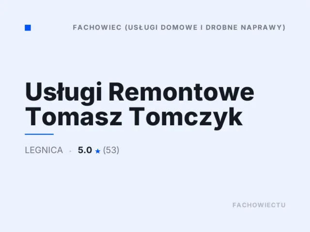 Usługi Remontowe Tomasz Tomczyk