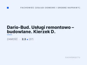 Dario-Bud. Usługi remontowo – budowlane. Kierzek D.