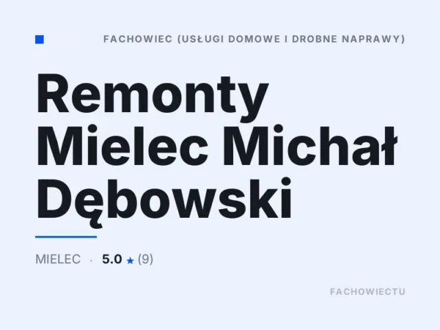 Remonty Mielec Michał Dębowski