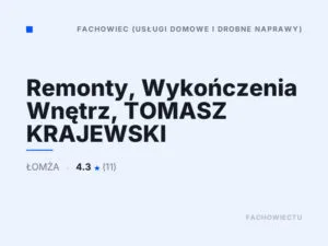 Remonty, Wykończenia Wnętrz, TOMASZ KRAJEWSKI