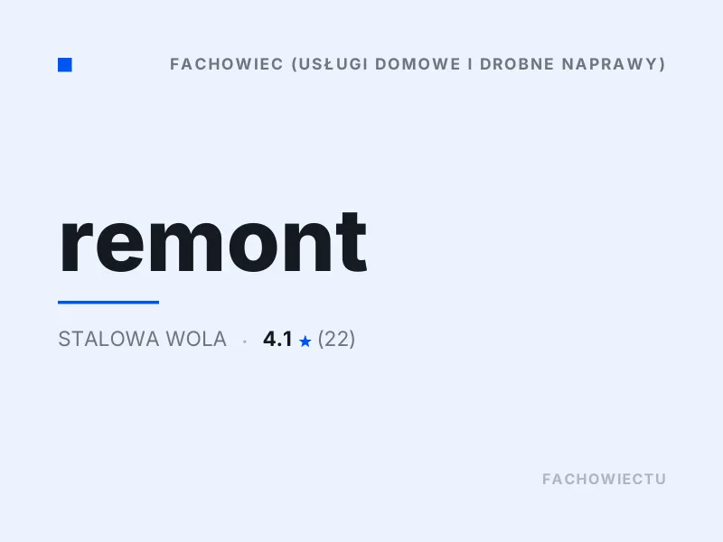 remont Drobne remonty Stalowa Wola