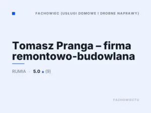 Tomasz Pranga – firma remontowo-budowlana