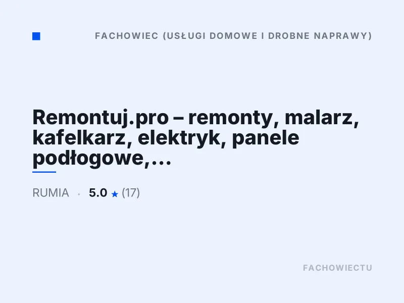 Remontuj.pro Drobne remonty Rumia