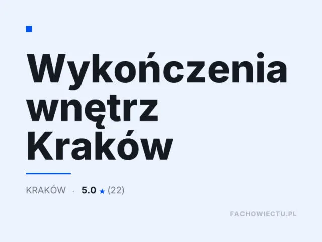 Wykończenia wnętrz Kraków