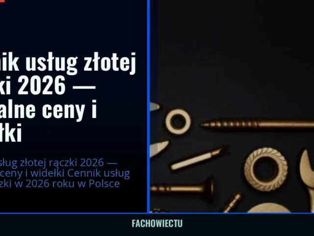 Cennik usług złotej rączki 2026 — aktualne ceny i widełki — fachowiectu.pl