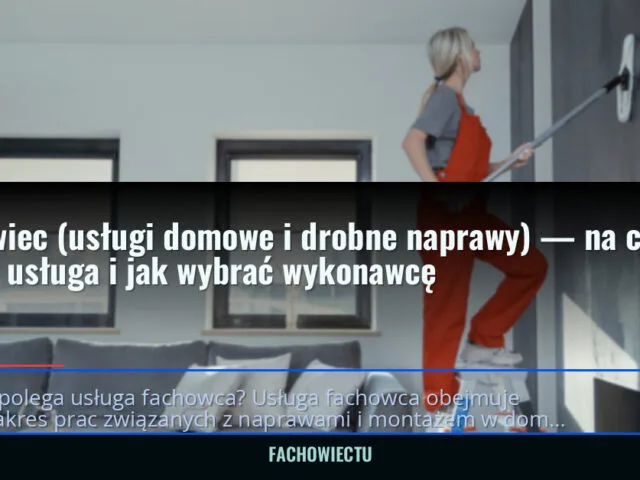 Fachowiec (usługi domowe i drobne naprawy) — na czym polega usługa i jak wybrać wykonawcę — fachowiectu.pl