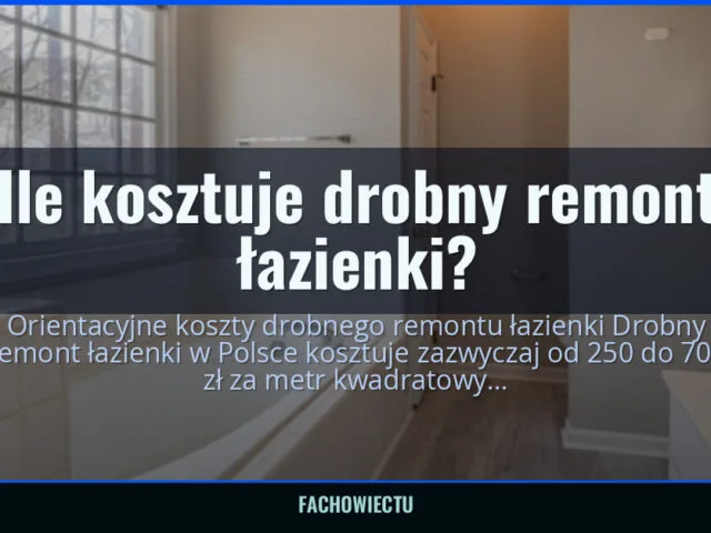 Ile kosztuje drobny remont łazienki? — fachowiectu.pl