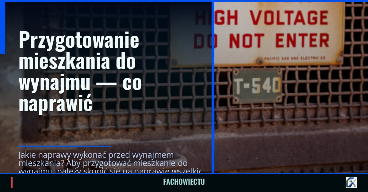 Przygotowanie mieszkania do wynajmu — co naprawić