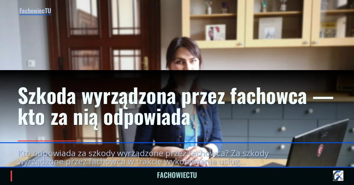 Szkoda wyrządzona przez fachowca — kto za nią odpowiada