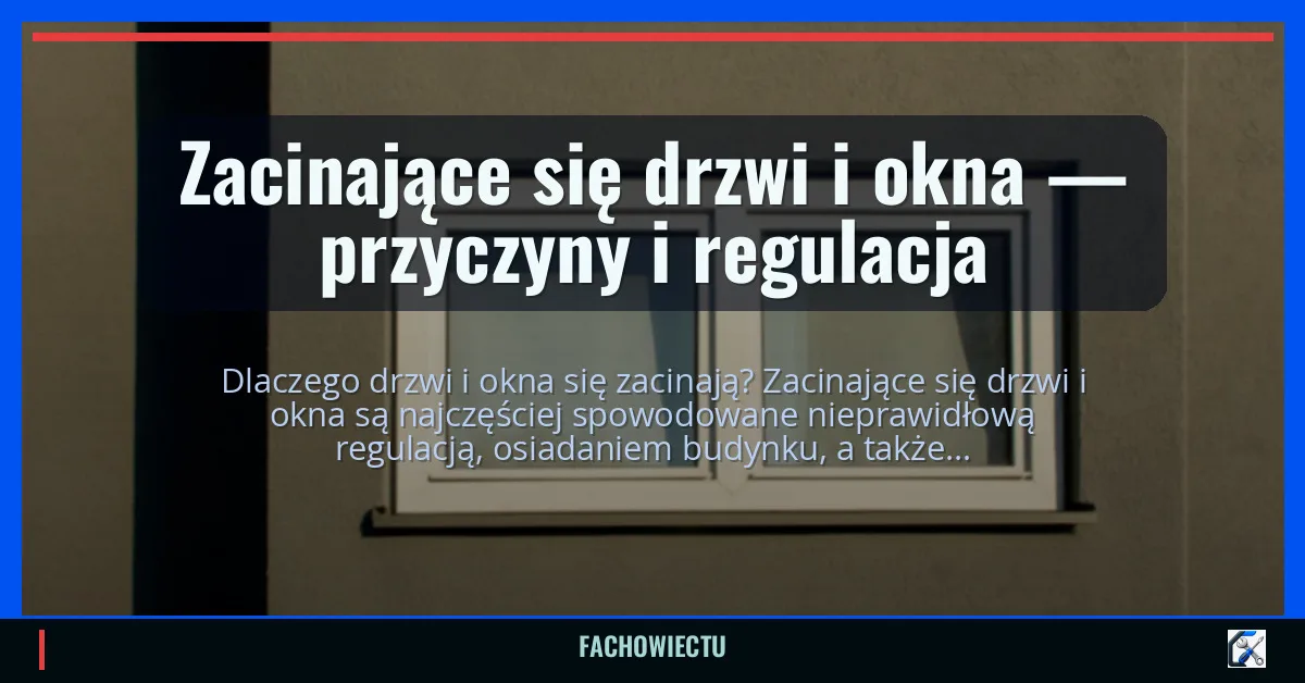 Zacinające się drzwi i okna — przyczyny i regulacja
