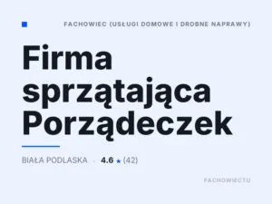 Firma sprzątająca Porządeczek