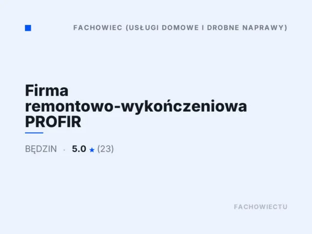 Firma remontowo-wykończeniowa PROFIR