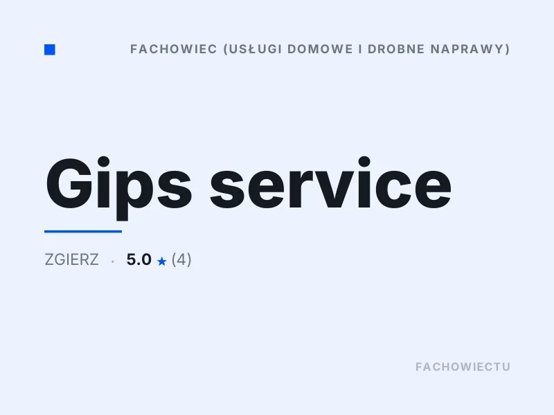 Gips service Drobne naprawy domowe Zgierz