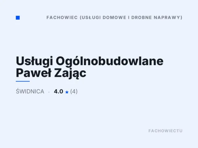 Usługi Ogólnobudowlane Paweł Zając