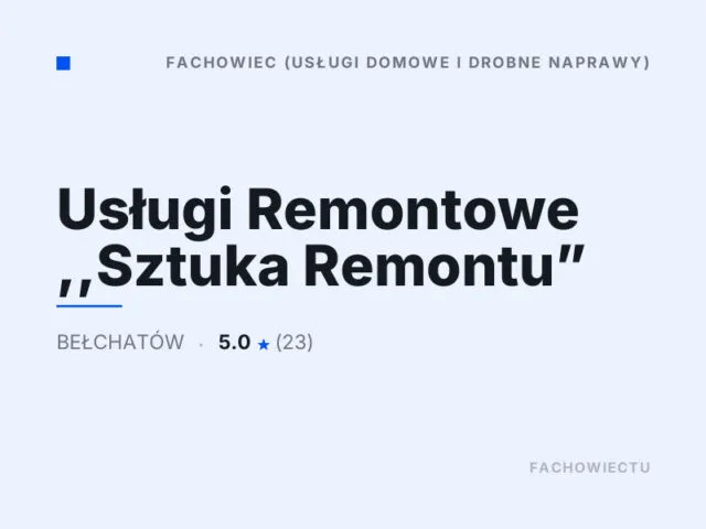 Usługi Remontowe ,,Sztuka Remontu”
