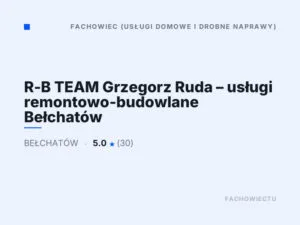 R-B TEAM Grzegorz Ruda – usługi remontowo-budowlane Bełchatów