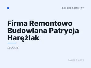 Firma Remontowo Budowlana Patrycja Harężlak