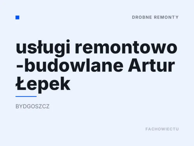 usługi remontowo -budowlane Artur Łepek