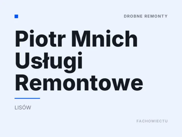 Piotr Mnich Usługi Remontowe