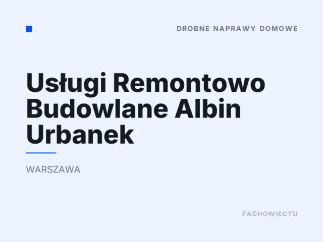 Usługi Remontowo Budowlane Albin Urbanek