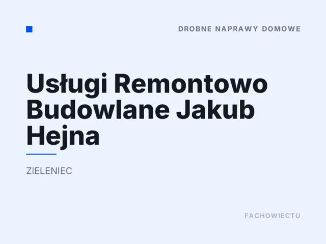 Usługi Remontowo Budowlane Jakub Hejna