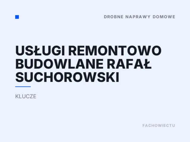 Usługi Remontowo Budowlane Rafał Suchorowski