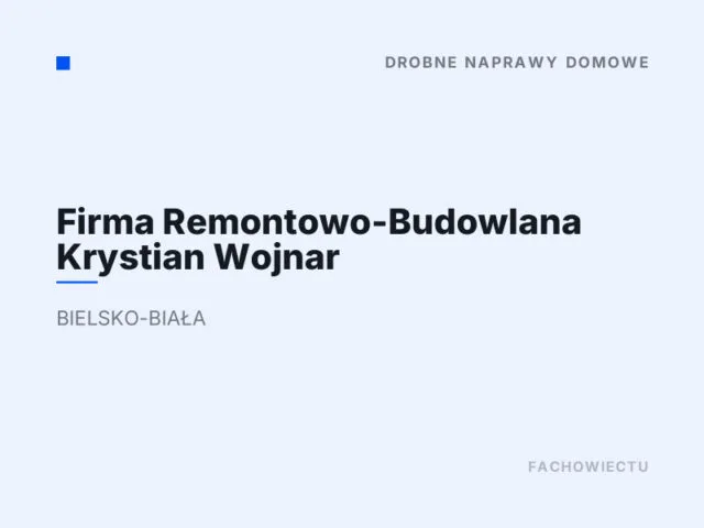 Firma Remontowo-Budowlana Krystian Wojnar