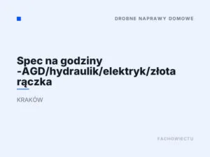 Spec na godziny -AGD/hydraulik/elektryk/złota rączka