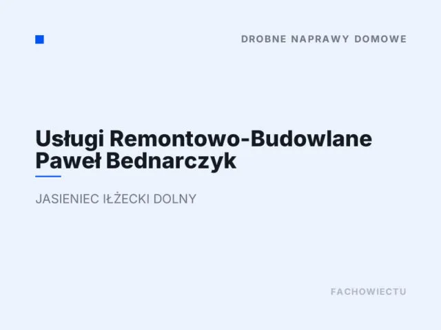 Usługi Remontowo-Budowlane Paweł Bednarczyk