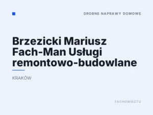 Brzezicki Mariusz Fach-Man Usługi remontowo-budowlane